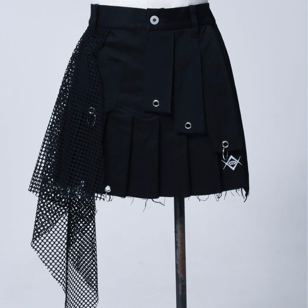 完売品✨️REFLEM レフレム ランダムレイヤードスカート 黒 アシメ 異素材