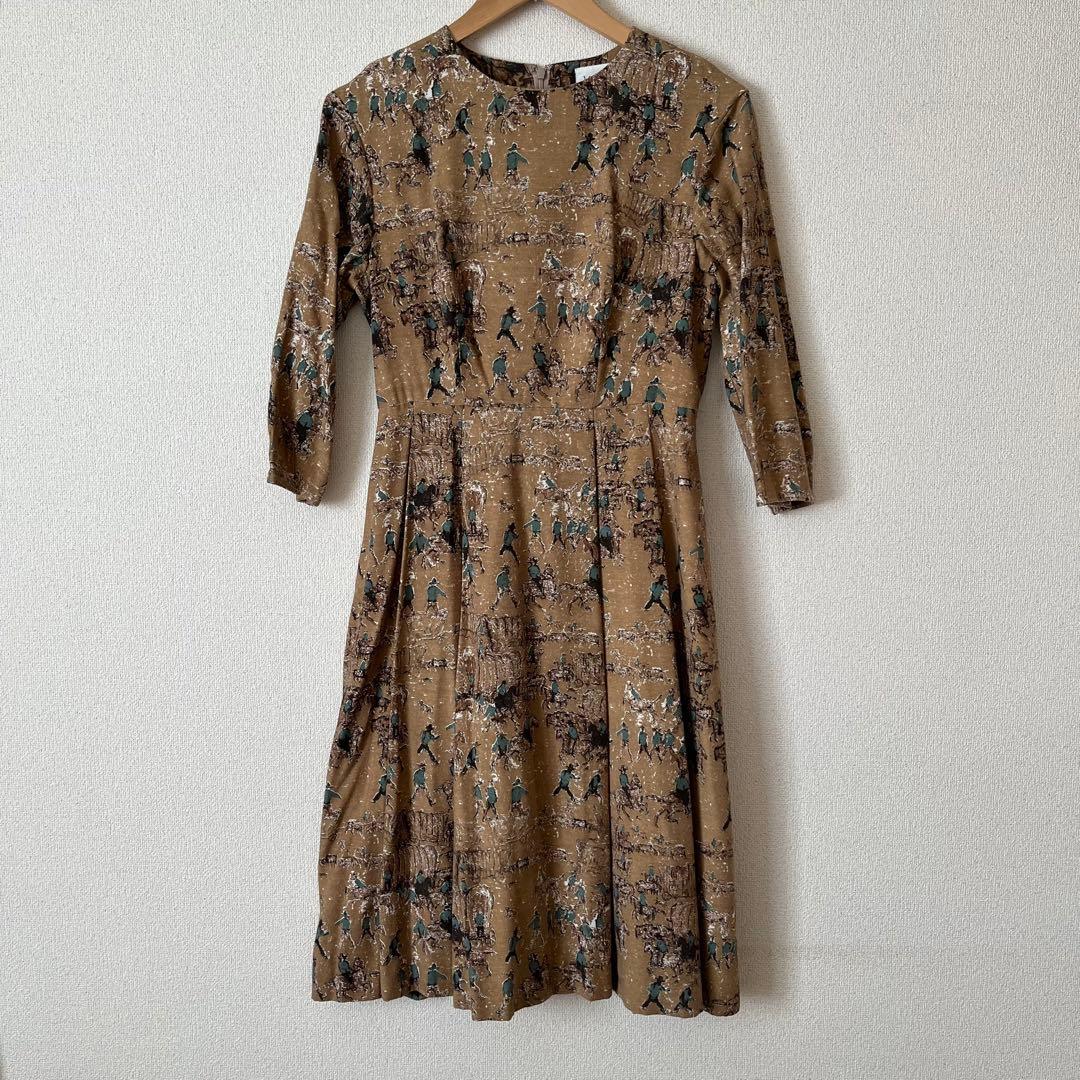 ⚠️ごるしさま専用【yuni】シルク100%アンティーク柄ワンピース