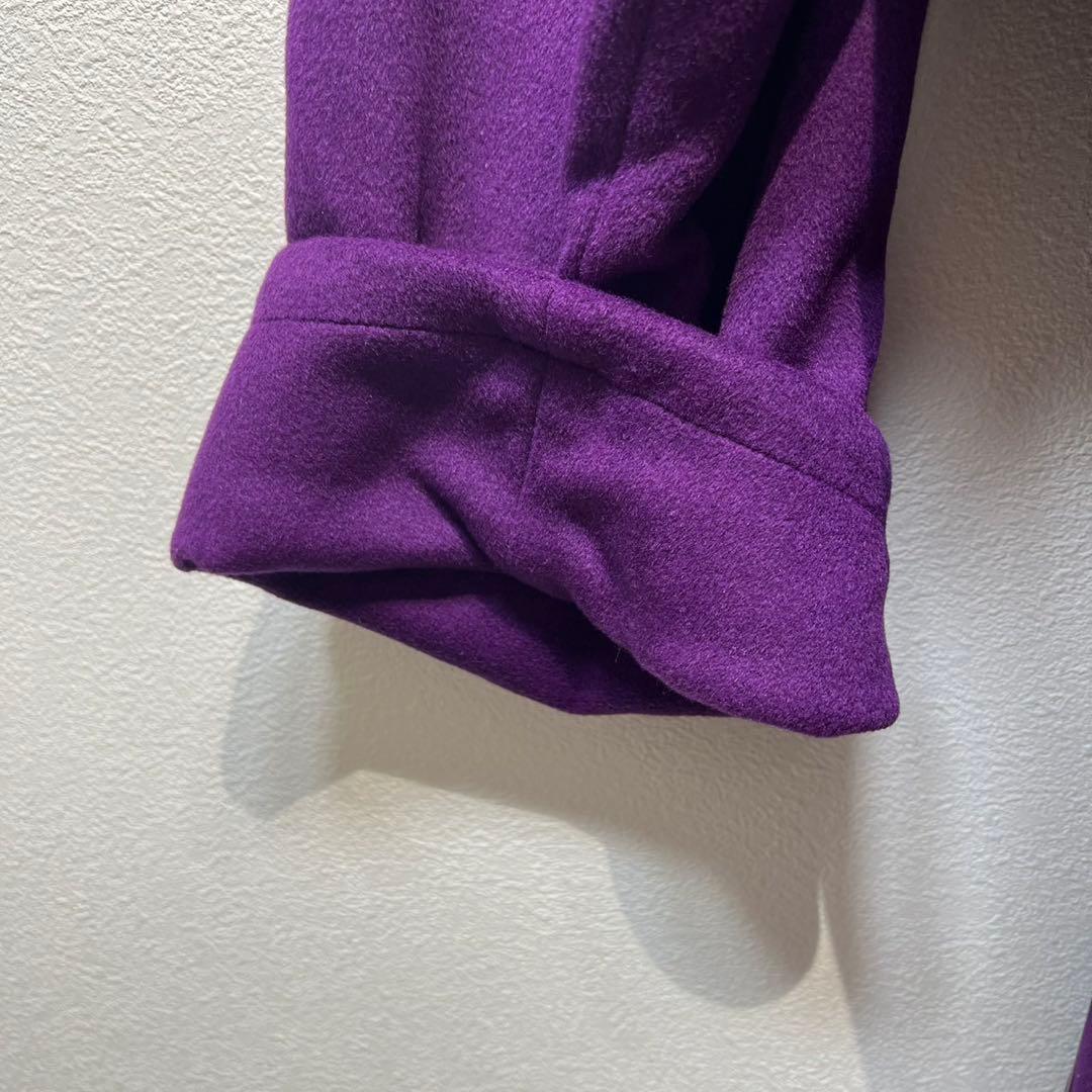 希少 CELINE 上質 ウール カシミヤ クロンビー ステンカラーコート 40