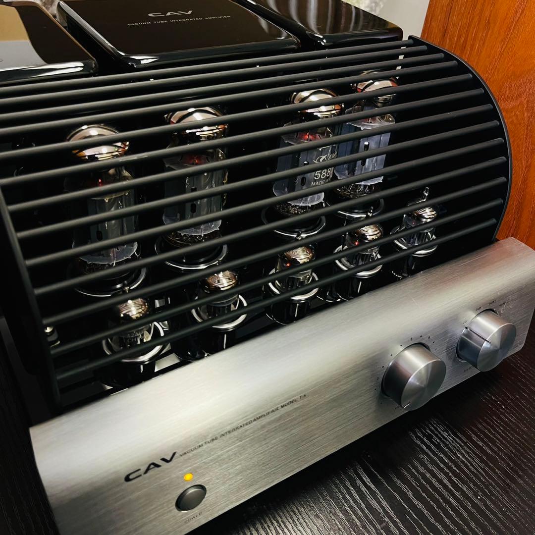 メーカー点検済 CAV製 真空管プリメインアンプ T-5 SPケーブル付属