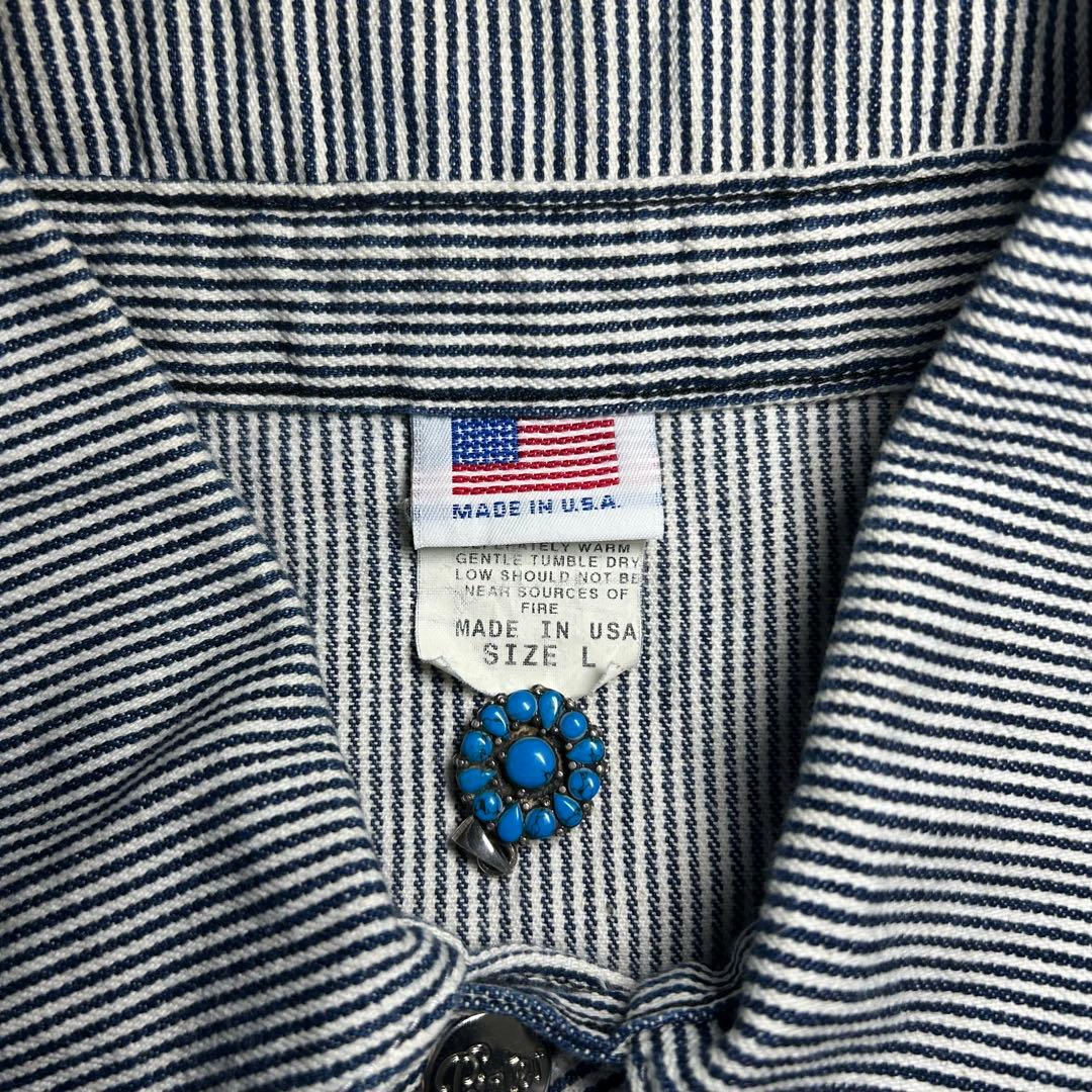 90's POINTER　カバーオール USA製 ヒッコリー L ヴィンテージ