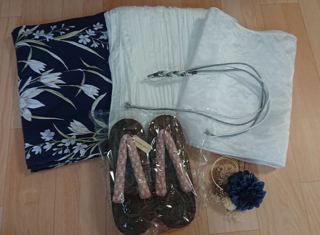 sugar 浴衣 紺 六点セット