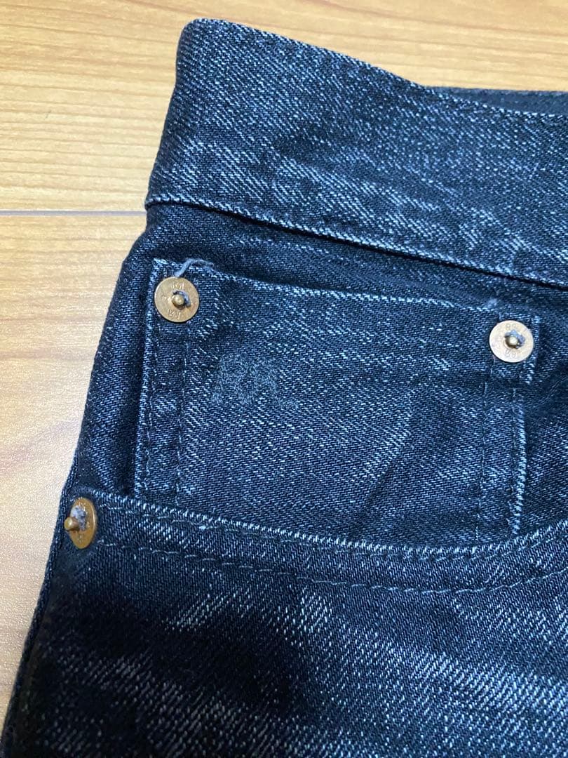 RRL ブラックスリムナロージーンズ