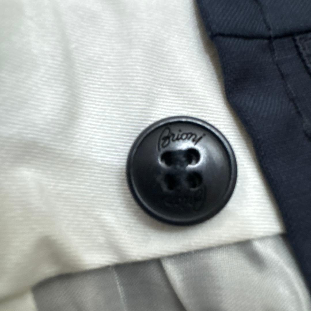 1*3様 BRIONI ブルー ネイビー スラックス サマーウール 48