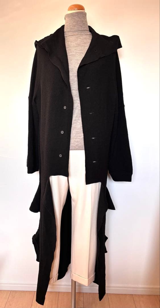 （美品‼️）Y's ヨウジヤマモトフード付きロングカーディガン 2サイズ