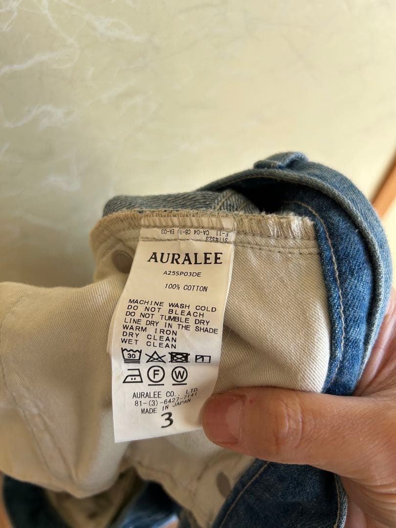 【美品】オーラリー SELVEDGE DENIM WIDE PANTS サイズ3