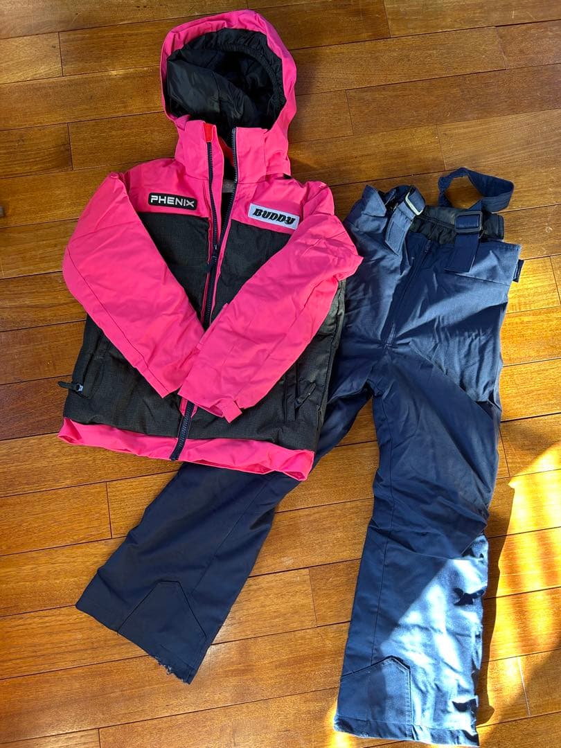 【バディスポーツ幼稚園】スキーウェア セット　130cm 女児　記名無し