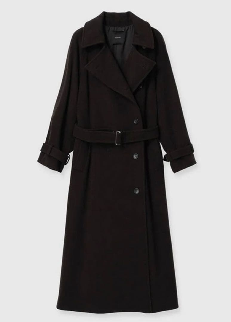 【美品】anuans アニュアンス ウールトレンチコート BROWN