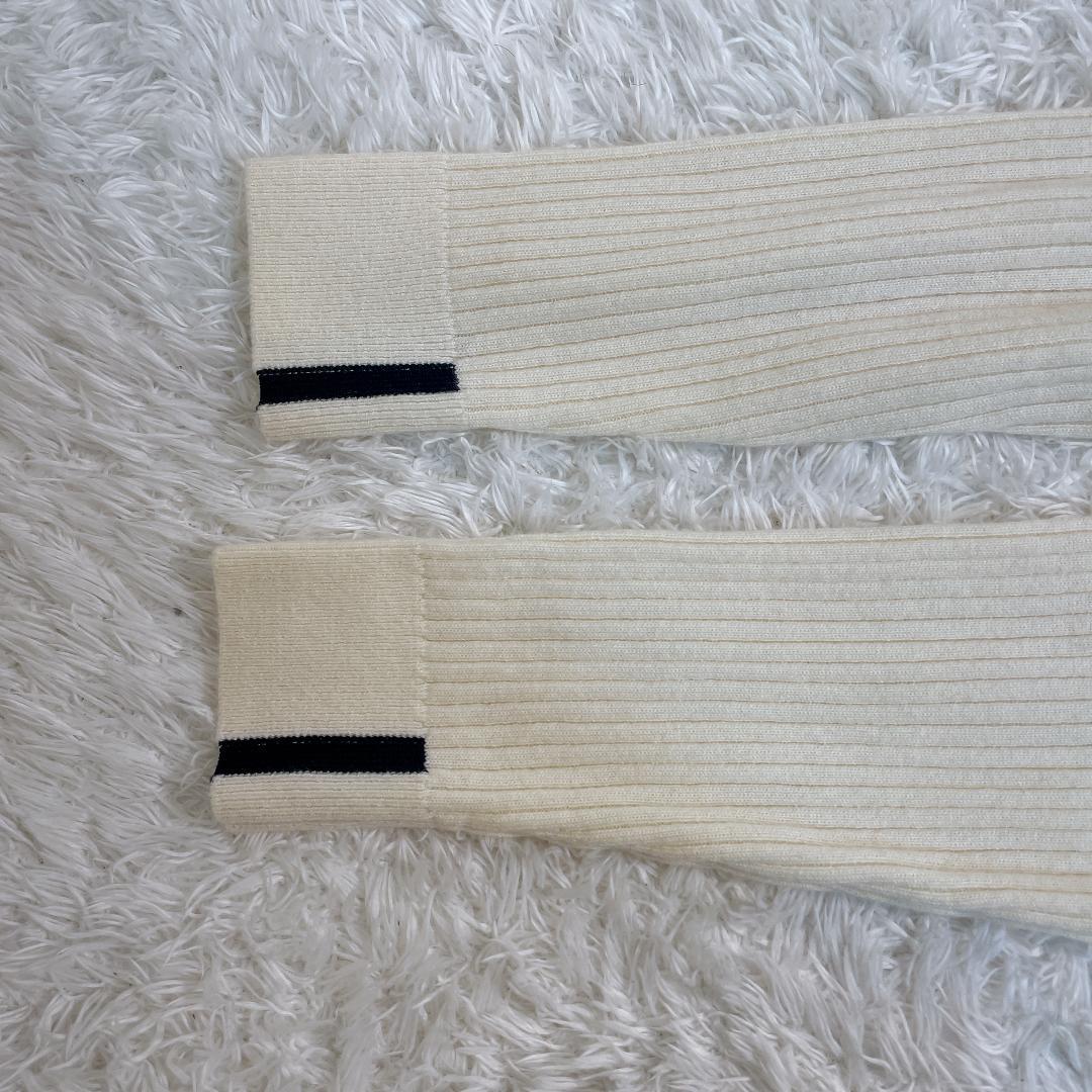 パーリーゲイツ ニット セーター モックネック ウール カシミヤ ホワイト S