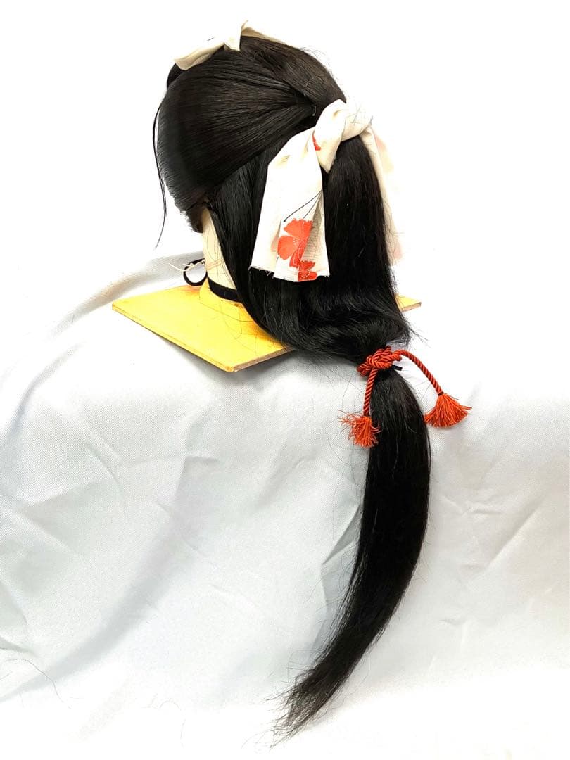 今西、Ｍサイズ、洗い髪、良品中古舞踊かつら、日本髪かつら、大衆演劇かつらケース付