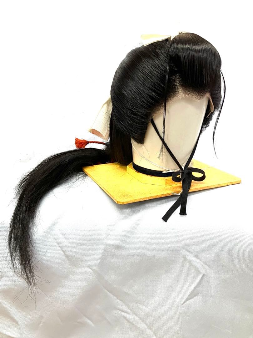 今西、Ｍサイズ、洗い髪、良品中古舞踊かつら、日本髪かつら、大衆演劇かつらケース付