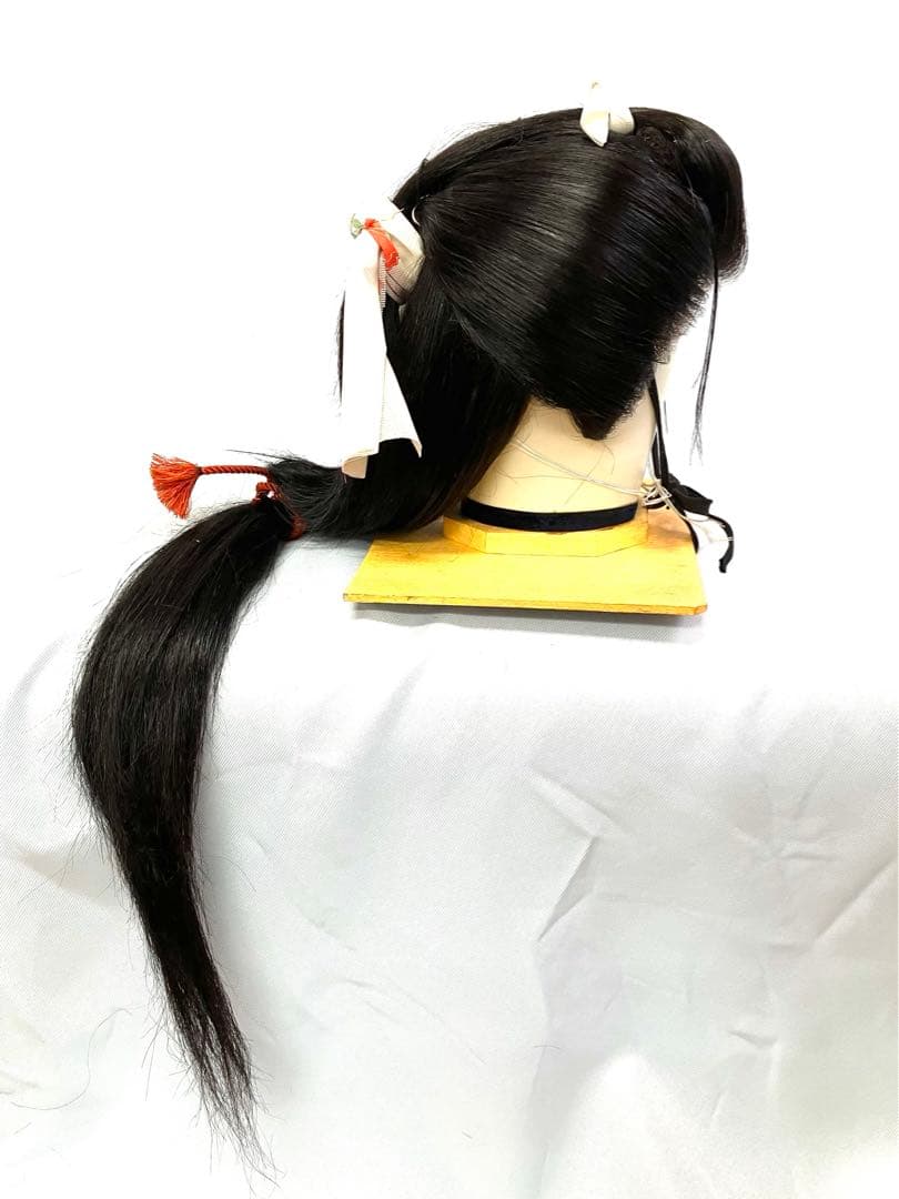 今西、Ｍサイズ、洗い髪、良品中古舞踊かつら、日本髪かつら、大衆演劇かつらケース付