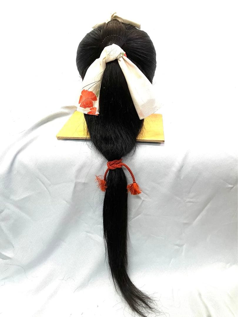 今西、Ｍサイズ、洗い髪、良品中古舞踊かつら、日本髪かつら、大衆演劇かつらケース付