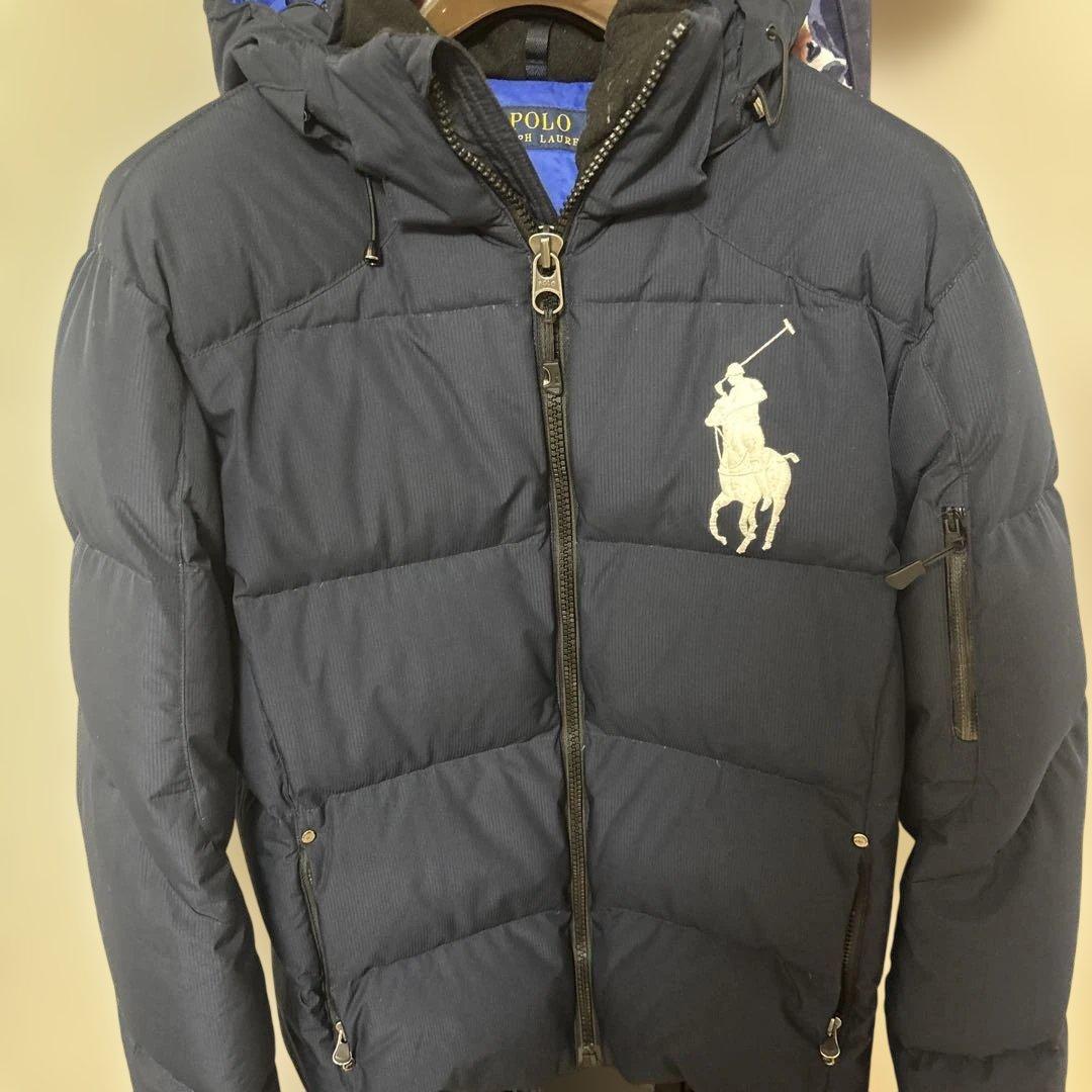 【美品】polo ralph laurenラルフローレン　ダウン　紺×青