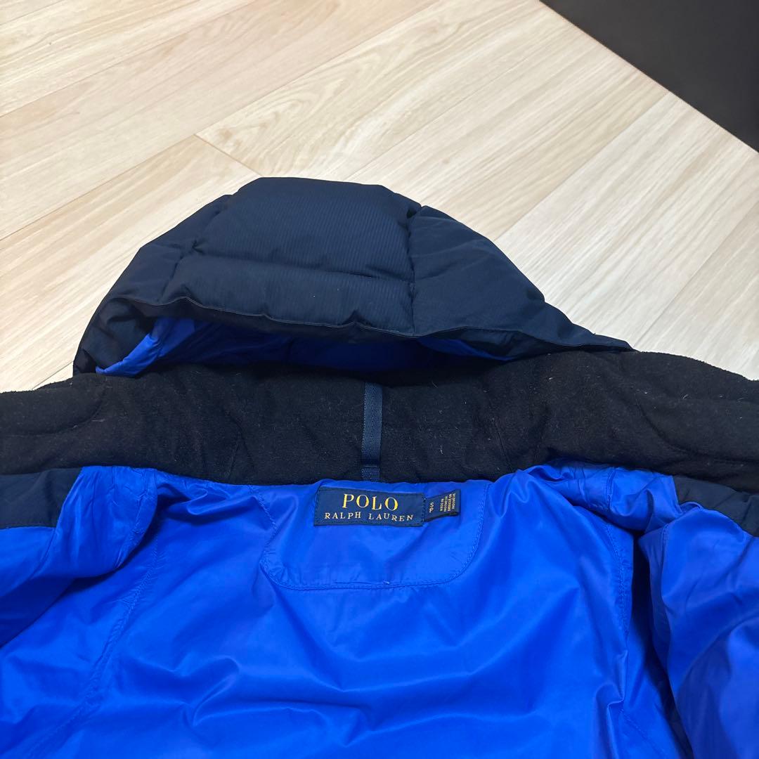 【美品】polo ralph laurenラルフローレン　ダウン　紺×青