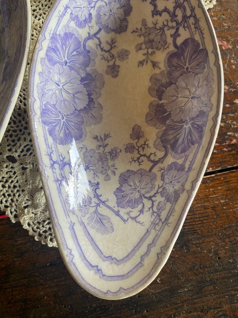 フランス　アンティーク　サルグミンヌ　ゼラニウムラヴィエ2枚