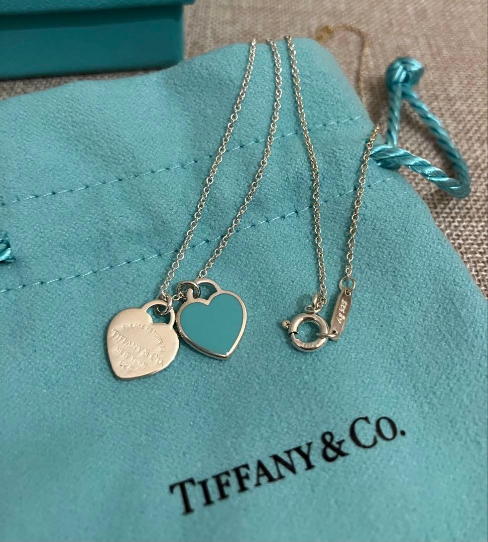 Tiffany & Co. ターコイズハートネックレス ダブルハート