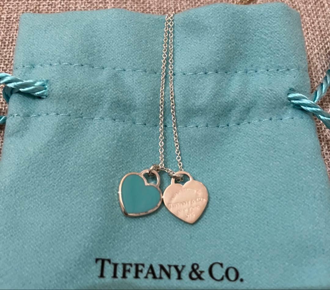 Tiffany & Co. ターコイズハートネックレス ダブルハート