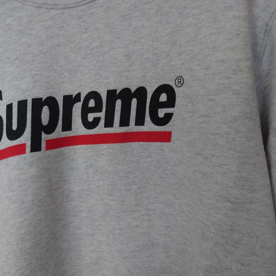 Supreme ロゴプリント スウェット グレー
