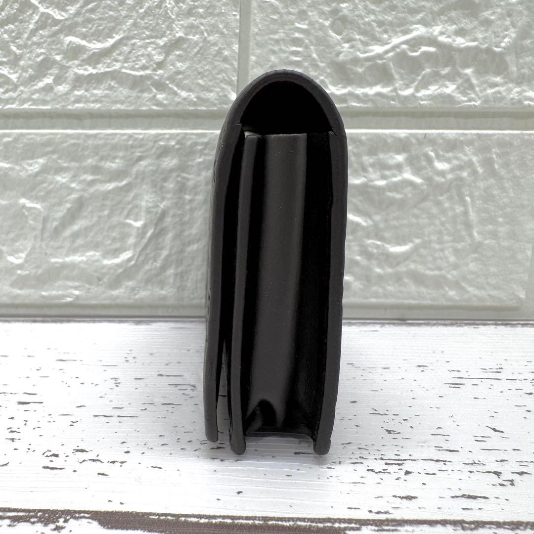 グッチ　名刺入れ　カードケース　GG　シマ　レザー ブラウン