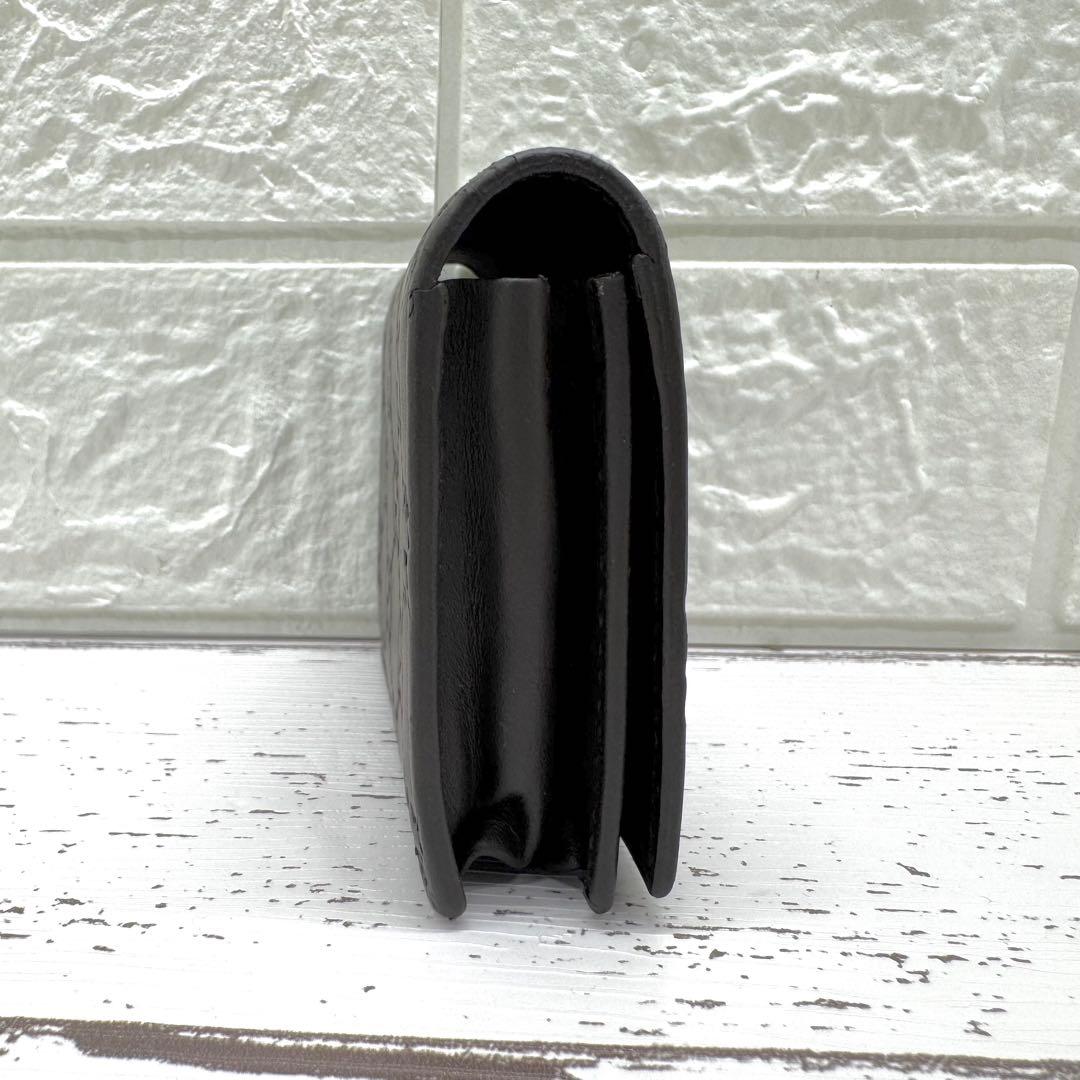 グッチ　名刺入れ　カードケース　GG　シマ　レザー ブラウン