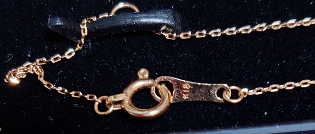 K18 ピンクゴールドネックチェーン 天然ダイヤモンド ルビー