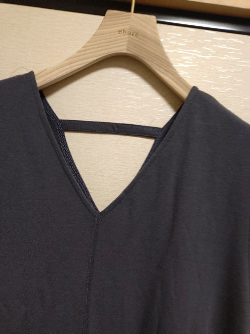 ✿　美品　エブールebure2025ss　ライトミニ裏毛ワンピース　グレー