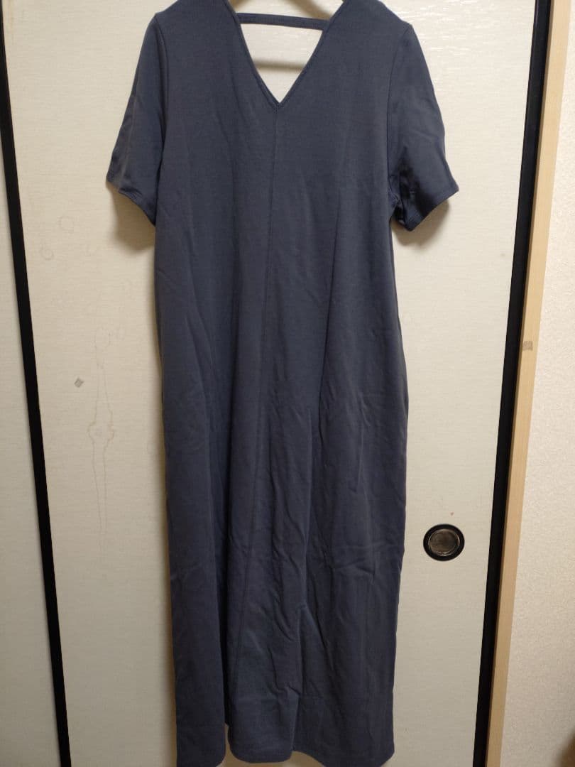 ✿　美品　エブールebure2025ss　ライトミニ裏毛ワンピース　グレー