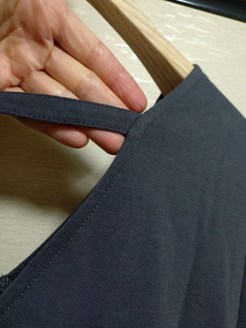 ✿　美品　エブールebure2025ss　ライトミニ裏毛ワンピース　グレー