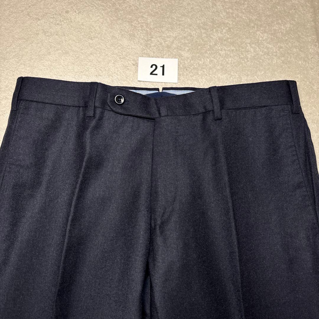 21 秋冬　未使用　インコテックス　スラックス　ネイビー　50 XL フランネル
