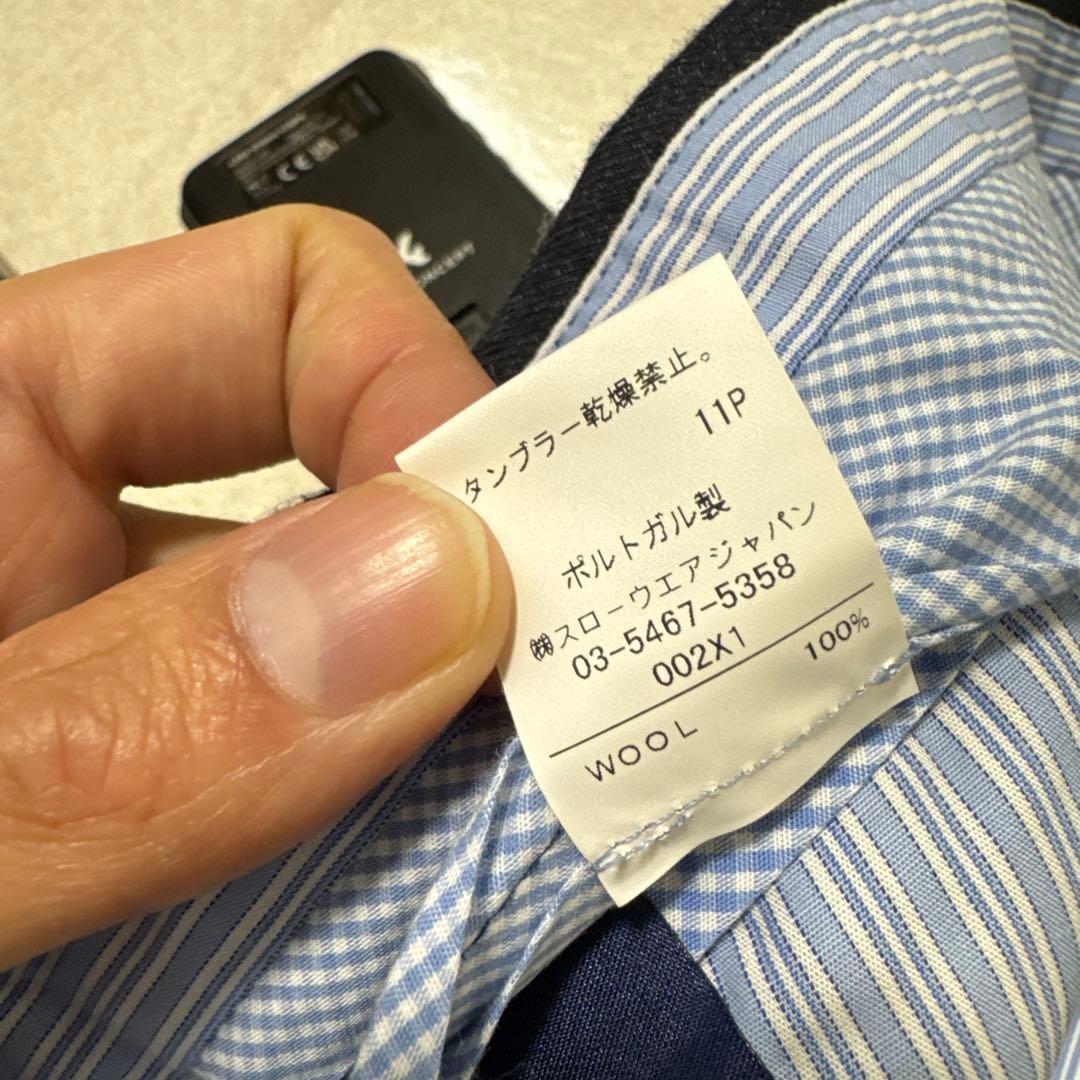 21 秋冬　未使用　インコテックス　スラックス　ネイビー　50 XL フランネル