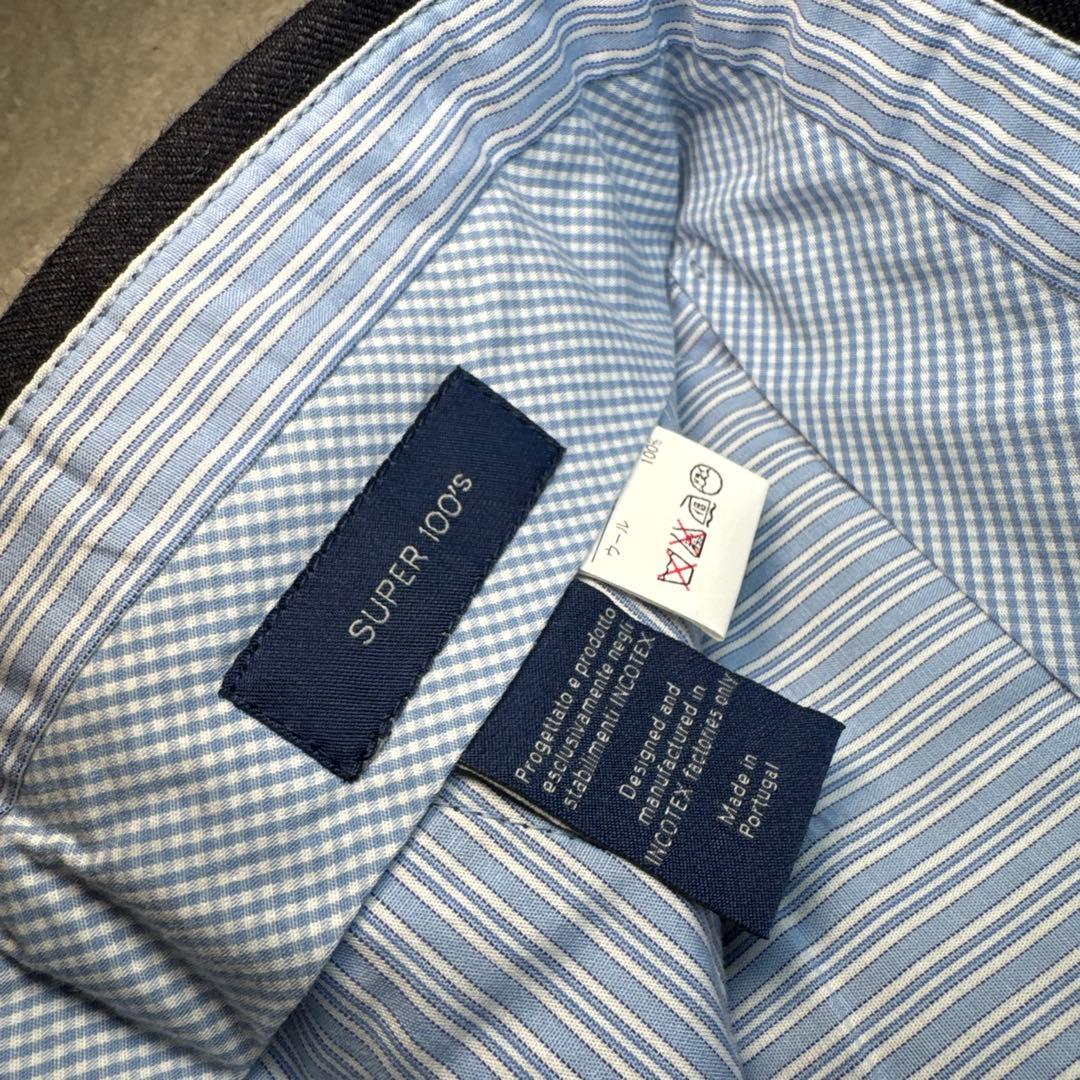 21 秋冬　未使用　インコテックス　スラックス　ネイビー　50 XL フランネル