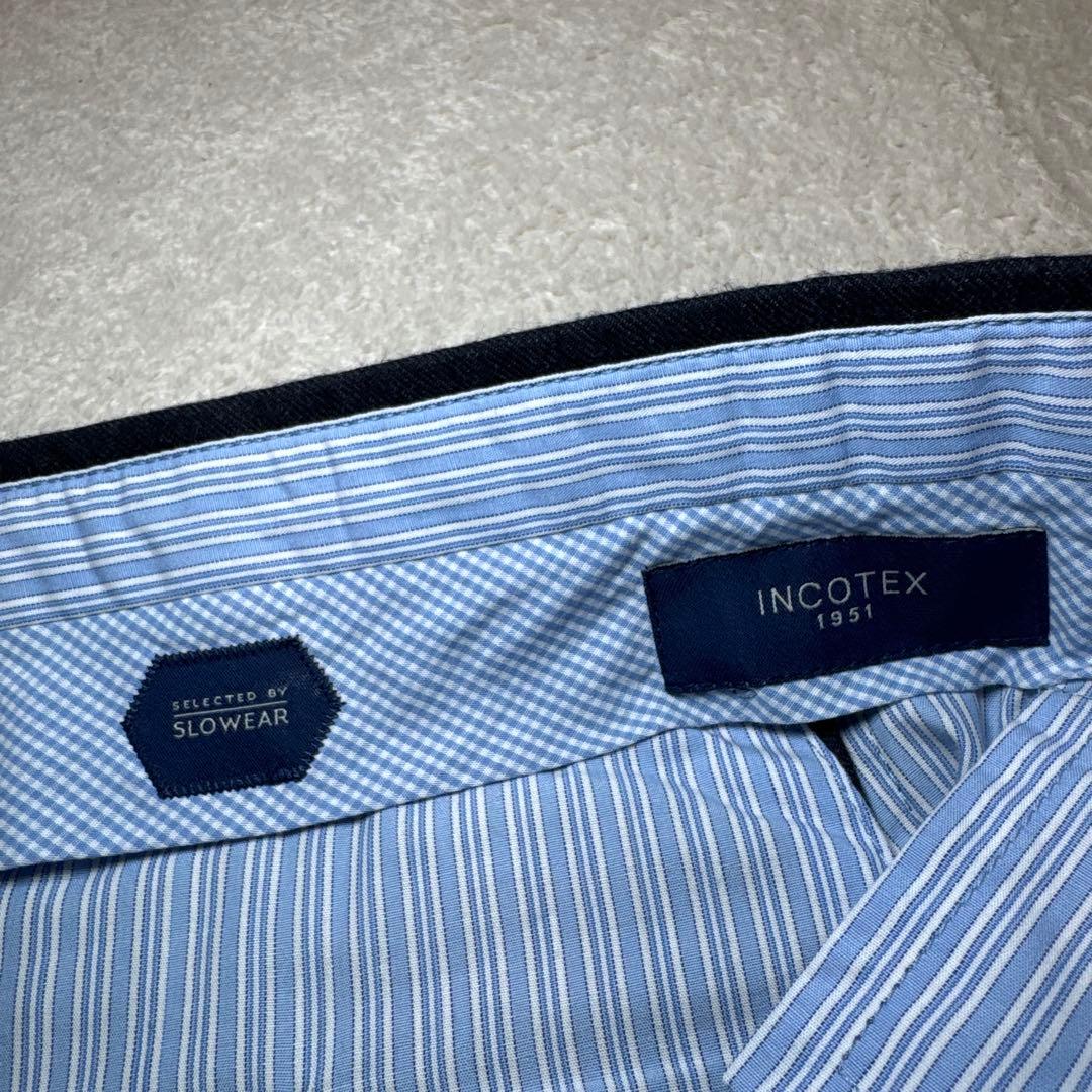 21 秋冬　未使用　インコテックス　スラックス　ネイビー　50 XL フランネル