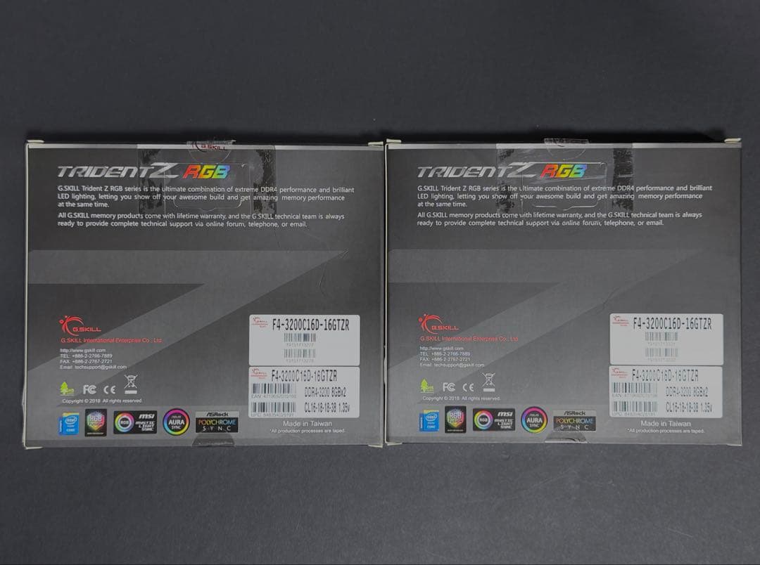 メモリー G.SKILL Trident Z RGB 32GB (8GBx4) DDR4