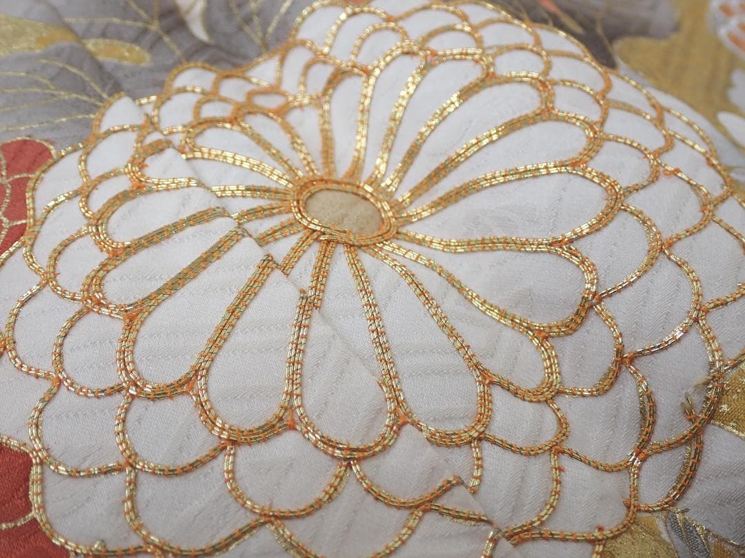 高級振袖 全面柄 金駒刺繍 金彩 身丈164cm(+3cm) 成人式 卒業式