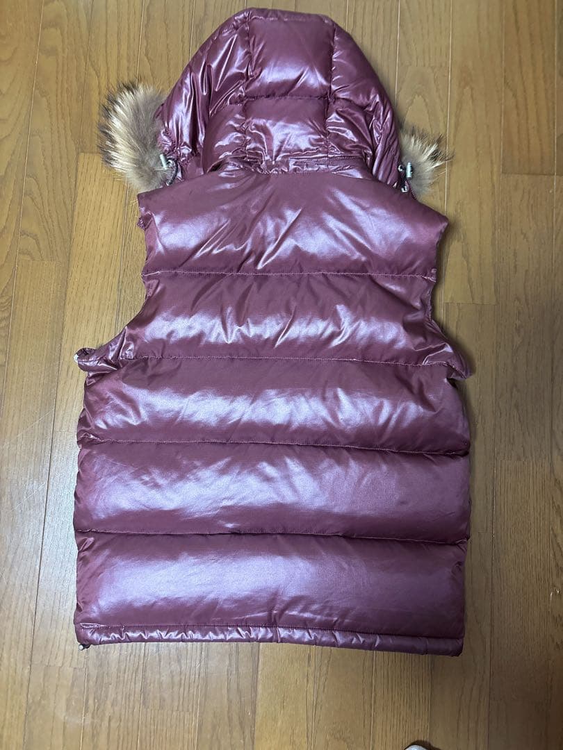 はらぺこ ファー付き　ダウン　ベスト　Y2K opium CAMP7 赤