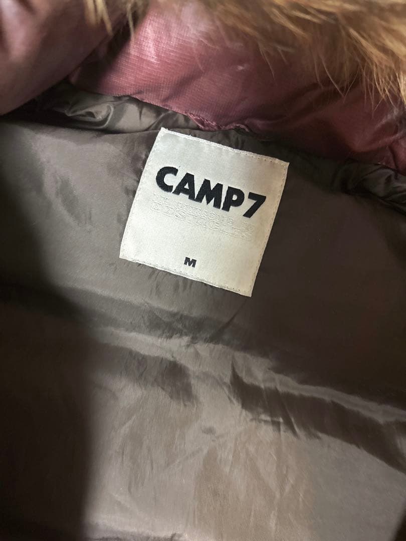 はらぺこ ファー付き　ダウン　ベスト　Y2K opium CAMP7 赤