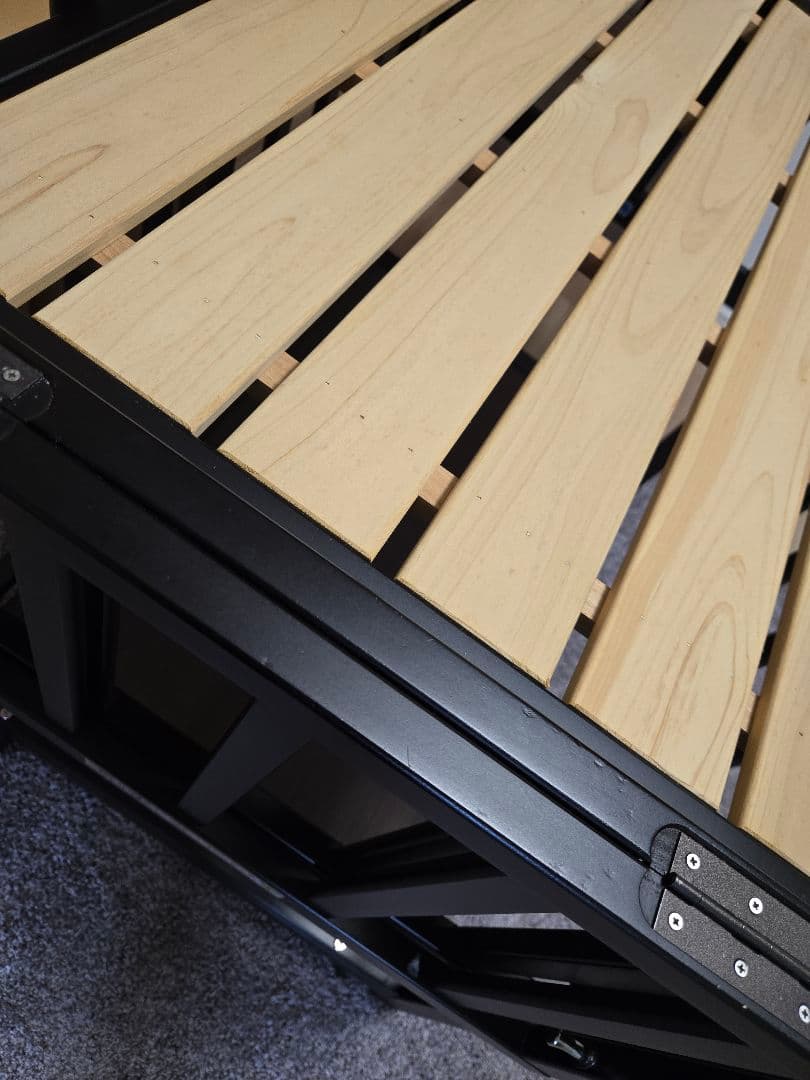 【ヤマサキ】ハイタイプ　ミニツーオープンベビーベッド　マットレス・ベッドガード付