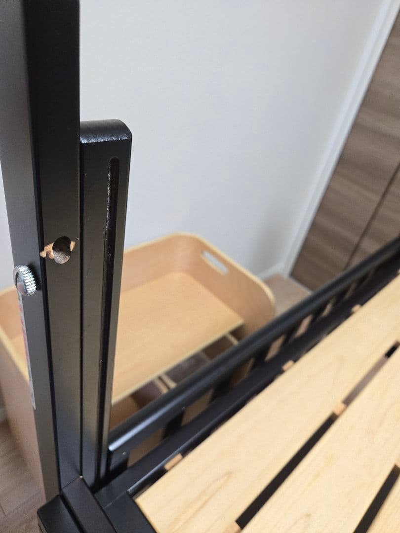 【ヤマサキ】ハイタイプ　ミニツーオープンベビーベッド　マットレス・ベッドガード付