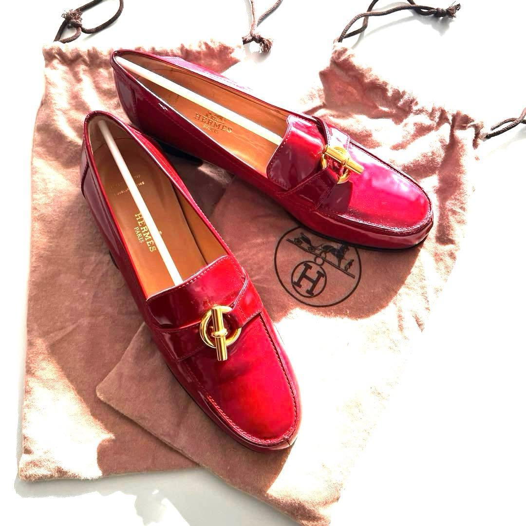 Hermesエルメスシューズ　赤