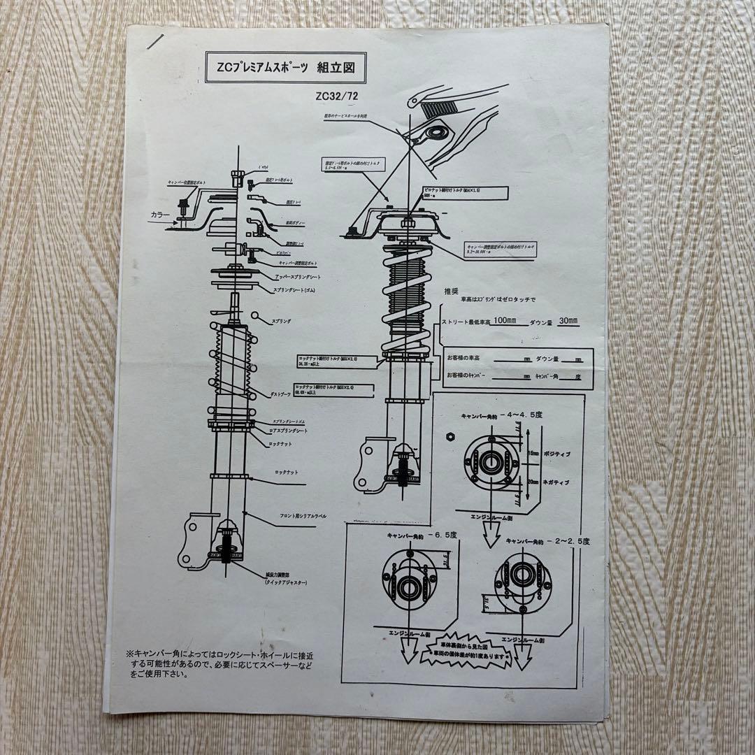 【車高調】ZC32S/72S スイフトスポーツ トライフォース 赤脚 ジャンク品