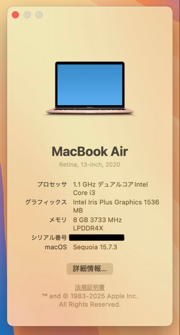 【即日発送】Macbook air 2020 ローズゴールド