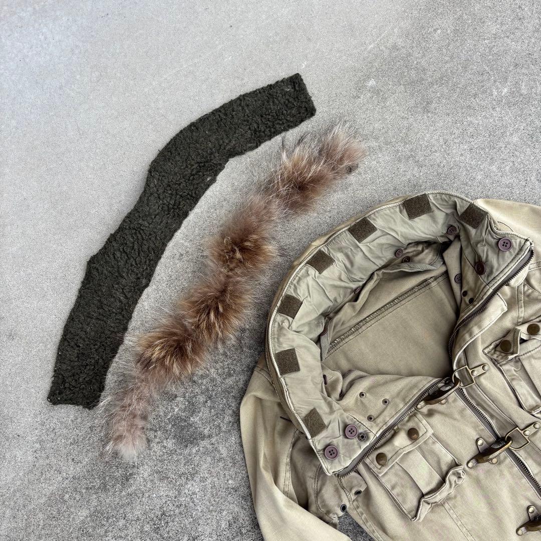 ✨週末限定セール✨ 00's ミリタリーギミックコートファー着脱 お兄系 y2k