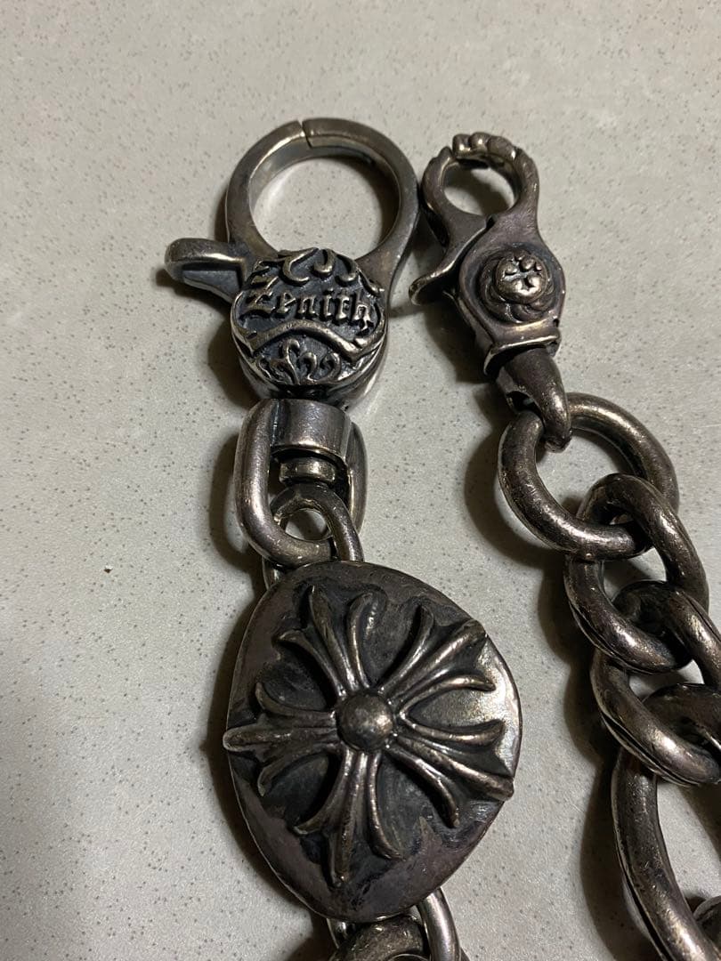 ゼニス　シルバー925 ウォレットチェーンダブルクリップzenith