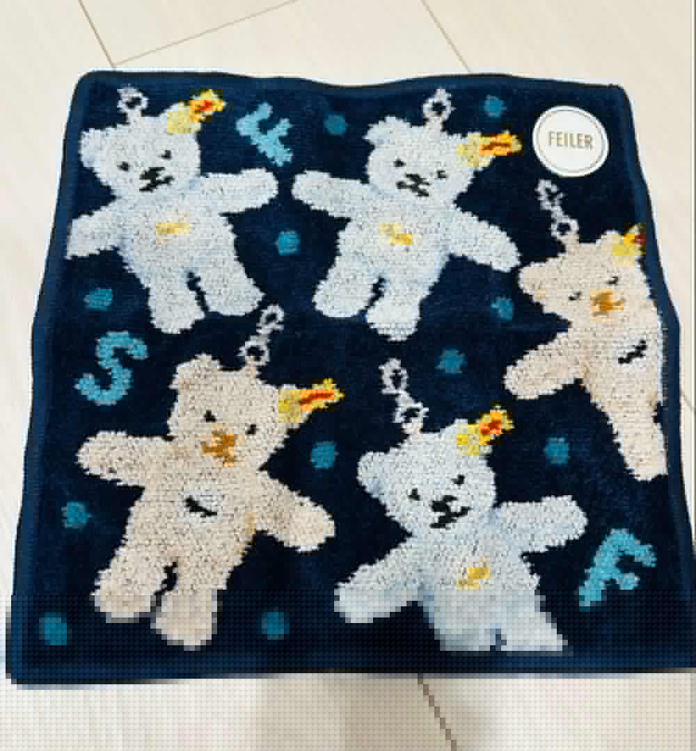 【新品・ギフト袋付】フェイラー シュタイフコラボ　テディベア・ ハンカチセット