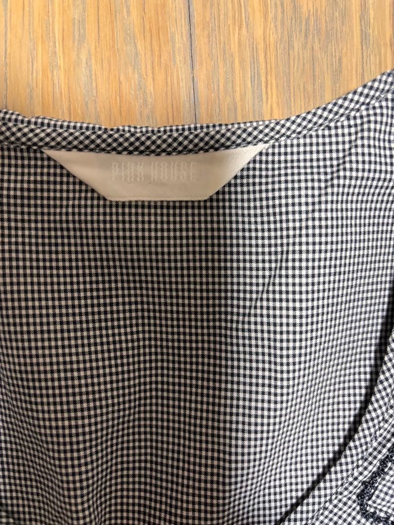 〔ビンテージ〕PINK HOUSE チェック柄 半袖ワンピース