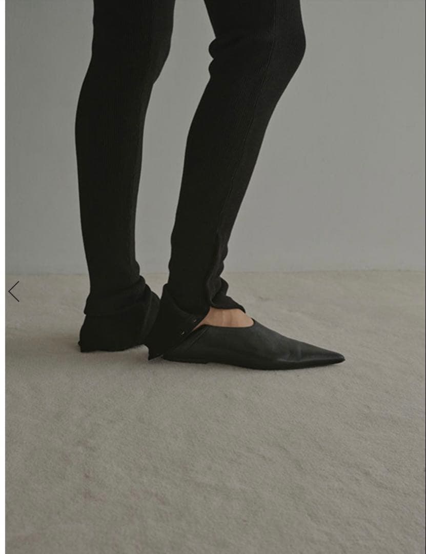 エトレトーキョー　ヘムボタンニットレギンス　ブラック　M