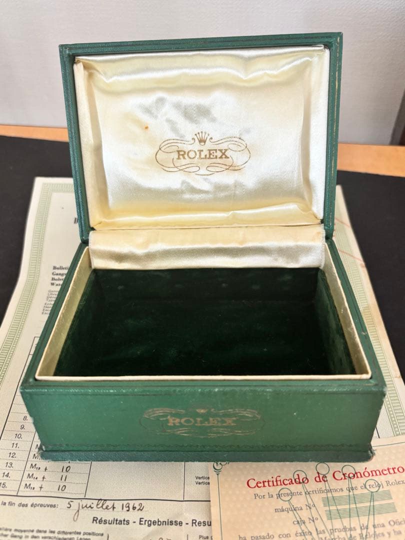 1960年代 ROLEX アンティークボックス 証明書付き 空箱　ロレックス