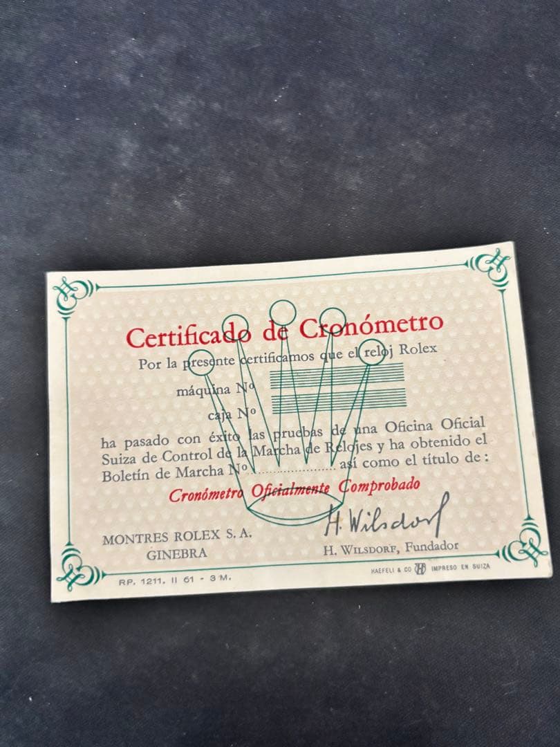 1960年代 ROLEX アンティークボックス 証明書付き 空箱　ロレックス