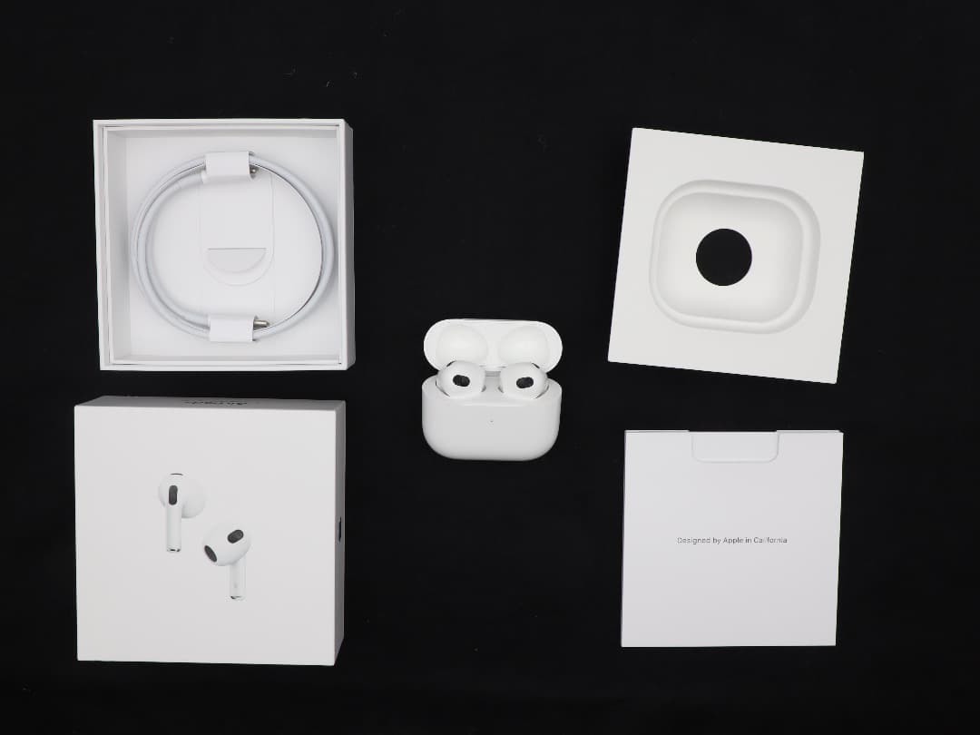 AirPods3 本体,充電ケース,充電ケーブル,外箱